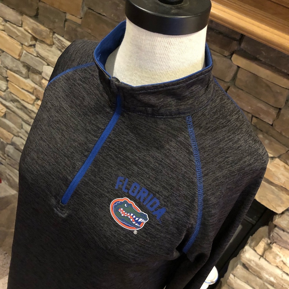 COLOSSEUM Ladies Lightweight Gray & Blue ‘Florida Gators’ Qtr Zip Pull Over - M - Picture 6 of 13